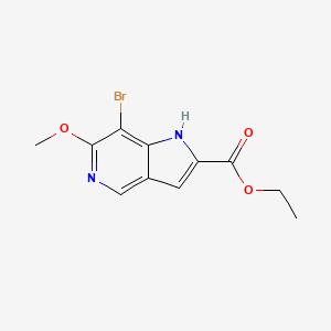 molecular formula C11H11BrN2O3 B1494505 7-Bromo-6-methoxy-5-azaindole-2-carboxylic acid ethyl ester 