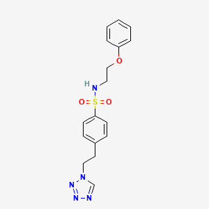 molecular formula C17H19N5O3S B14945061 N-(2-phenoxyethyl)-4-[2-(1H-tetrazol-1-yl)ethyl]benzenesulfonamide 