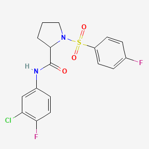 N-(3-chloro-4-fluorophenyl)-1-[(4-fluorophenyl)sulfonyl]prolinamide