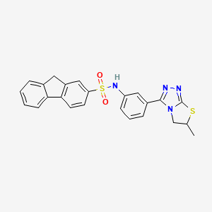 molecular formula C24H20N4O2S2 B14945080 N-[3-(6-methyl-5,6-dihydro[1,3]thiazolo[2,3-c][1,2,4]triazol-3-yl)phenyl]-9H-fluorene-2-sulfonamide 