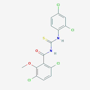 molecular formula C15H10Cl4N2O2S B14945092 3,6-dichloro-N-[(2,4-dichlorophenyl)carbamothioyl]-2-methoxybenzamide 