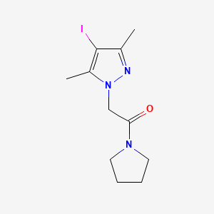 molecular formula C11H16IN3O B14945100 1H-Pyrazole, 4-iodo-3,5-dimethyl-1-[2-oxo-2-(1-pyrrolidinyl)ethyl]- 