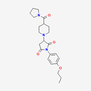 1-(4-Propoxyphenyl)-3-[4-(pyrrolidin-1-ylcarbonyl)piperidin-1-yl]pyrrolidine-2,5-dione