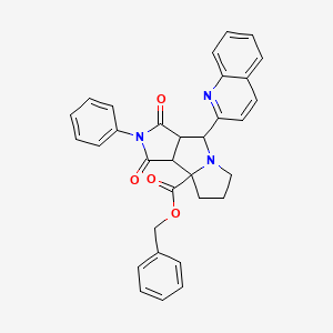 Benzyl 1,3-dioxo-2-phenyl-4-(2-quinolyl)octahydropyrrolo[3,4-A]pyrrolizine-8A(6H)-carboxylate