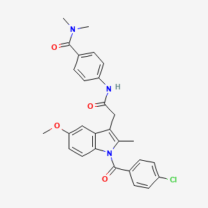 4-[({1-[(4-chlorophenyl)carbonyl]-5-methoxy-2-methyl-1H-indol-3-yl}acetyl)amino]-N,N-dimethylbenzamide