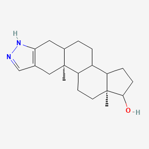 molecular formula C20H30N2O B14945158 (10aS,12aS)-10a,12a-dimethyl-1,2,3,3a,3b,4,5,5a,6,7,10,10a,10b,11,12,12a-hexadecahydrocyclopenta[5,6]naphtho[1,2-f]indazol-1-ol 