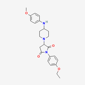 molecular formula C24H29N3O4 B14945182 1-(4-Ethoxyphenyl)-3-{4-[(4-methoxyphenyl)amino]piperidin-1-yl}pyrrolidine-2,5-dione 