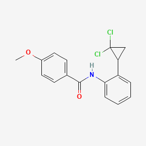 molecular formula C17H15Cl2NO2 B14945188 N-[2-(2,2-dichlorocyclopropyl)phenyl]-4-methoxybenzamide 