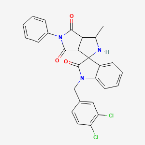 molecular formula C27H21Cl2N3O3 B14945203 1-(3,4-dichlorobenzyl)-3'-methyl-5'-phenyl-3a',6a'-dihydro-2'H-spiro[indole-3,1'-pyrrolo[3,4-c]pyrrole]-2,4',6'(1H,3'H,5'H)-trione 