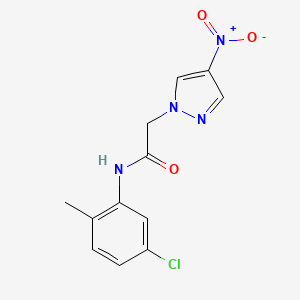 molecular formula C12H11ClN4O3 B14945210 N-(5-chloro-2-methylphenyl)-2-(4-nitro-1H-pyrazol-1-yl)acetamide 