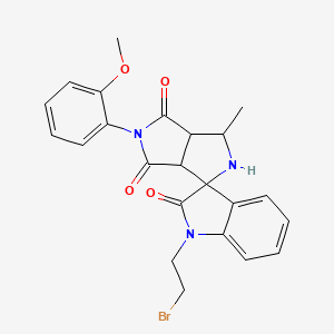 molecular formula C23H22BrN3O4 B14945222 1-(2-bromoethyl)-5'-(2-methoxyphenyl)-3'-methyl-3a',6a'-dihydro-2'H-spiro[indole-3,1'-pyrrolo[3,4-c]pyrrole]-2,4',6'(1H,3'H,5'H)-trione 