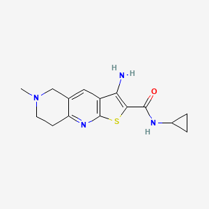 3-amino-N-cyclopropyl-6-methyl-5,6,7,8-tetrahydrothieno[2,3-b][1,6]naphthyridine-2-carboxamide