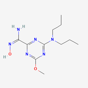 molecular formula C11H20N6O2 B14945248 4-(dipropylamino)-N'-hydroxy-6-methoxy-1,3,5-triazine-2-carboximidamide 