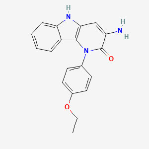 molecular formula C19H17N3O2 B14945253 3-amino-1-(4-ethoxyphenyl)-1,5-dihydro-2H-pyrido[3,2-b]indol-2-one 