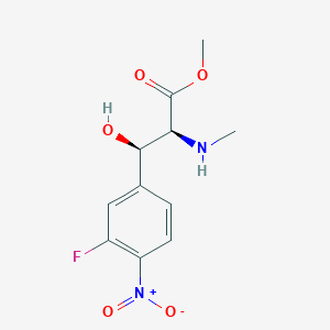 molecular formula C11H13FN2O5 B1494526 methyl (2S,3R)-3-[(3-fluoro-4-nitro)phenyl]-3-hydroxy-2-(N-methylamino)propionate 