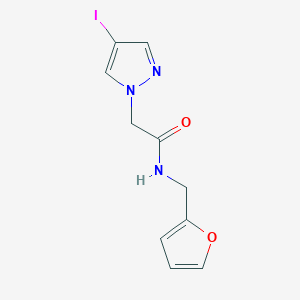 molecular formula C10H10IN3O2 B14945261 1H-Pyrazole-1-acetamide, N-(2-furanylmethyl)-4-iodo- 