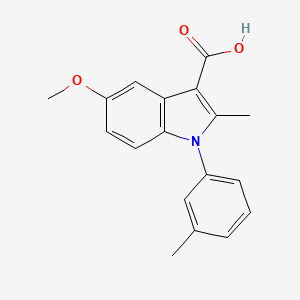 molecular formula C18H17NO3 B14945267 5-methoxy-2-methyl-1-(3-methylphenyl)-1H-indole-3-carboxylic acid 