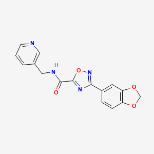 3-(1,3-benzodioxol-5-yl)-N-(pyridin-3-ylmethyl)-1,2,4-oxadiazole-5-carboxamide