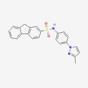 N-[4-(3-methyl-1H-pyrazol-1-yl)phenyl]-9H-fluorene-2-sulfonamide