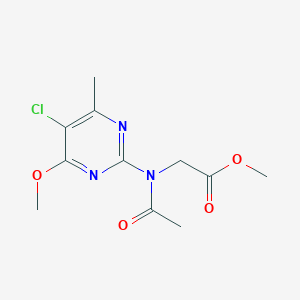 molecular formula C11H14ClN3O4 B14945320 Methyl 2-[acetyl(5-chloro-4-methoxy-6-methyl-2-pyrimidinyl)amino]acetate 