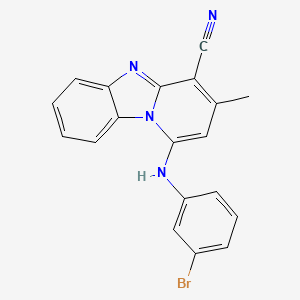 1-[(3-Bromophenyl)amino]-3-methylpyrido[1,2-a]benzimidazole-4-carbonitrile