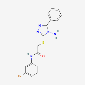 2-[(4-amino-5-phenyl-4H-1,2,4-triazol-3-yl)sulfanyl]-N-(3-bromophenyl)acetamide