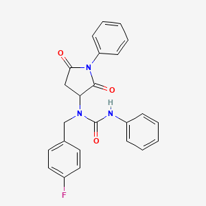 1-(2,5-Dioxo-1-phenylpyrrolidin-3-yl)-1-(4-fluorobenzyl)-3-phenylurea