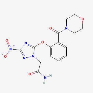 2-{5-[2-(morpholin-4-ylcarbonyl)phenoxy]-3-nitro-1H-1,2,4-triazol-1-yl}acetamide