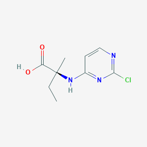 molecular formula C9H12ClN3O2 B1494536 (S)-2-((2-Chloropyrimidin-4-yl)amino)-2-methylbutanoic acid 