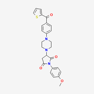 molecular formula C26H25N3O4S B14945362 1-(4-Methoxyphenyl)-3-{4-[4-(thiophen-2-ylcarbonyl)phenyl]piperazin-1-yl}pyrrolidine-2,5-dione 