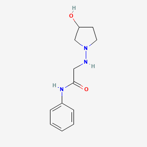 molecular formula C12H17N3O2 B1494537 2-((3-Hydroxypyrrolidin-1-yl)amino)-N-phenylacetamide 