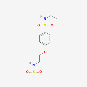 molecular formula C12H20N2O5S2 B14945370 Benzenesulfonamide, N-isopropyl-4-(2-methanesulfonylaminoethoxy)- 