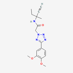 molecular formula C17H21N5O3 B14945373 2-[5-(3,4-dimethoxyphenyl)-2H-tetrazol-2-yl]-N-(3-methylpent-1-yn-3-yl)acetamide 