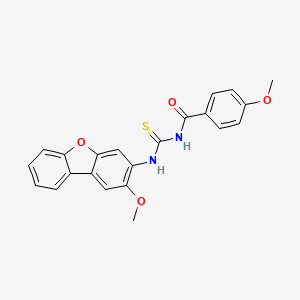 1-(4-Methoxy-benzoyl)-3-(2-methoxy-dibenzofuran-3-yl)-thiourea