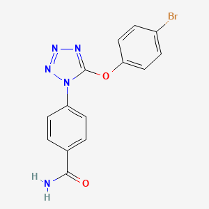 4-[5-(4-bromophenoxy)-1H-tetrazol-1-yl]benzamide