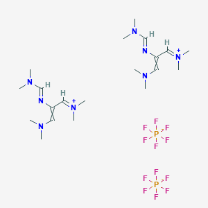 molecular formula C20H42F12N8P2 B1494540 [3-(Dimethylamino)-2-(dimethylaminomethylideneamino)prop-2-enylidene]-dimethylazanium;dihexafluorophosphate 