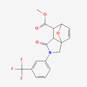 Methyl 1-oxo-2-[3-(trifluoromethyl)phenyl]-1,2,3,6,7,7a-hexahydro-3a,6-epoxyisoindole-7-carboxylate