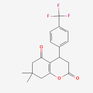 molecular formula C18H17F3O3 B14945457 7,7-dimethyl-4-[4-(trifluoromethyl)phenyl]-4,6,7,8-tetrahydro-2H-chromene-2,5(3H)-dione 