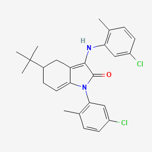 molecular formula C26H28Cl2N2O B14945459 5-tert-butyl-1-(5-chloro-2-methylphenyl)-3-[(5-chloro-2-methylphenyl)amino]-1,4,5,6-tetrahydro-2H-indol-2-one 