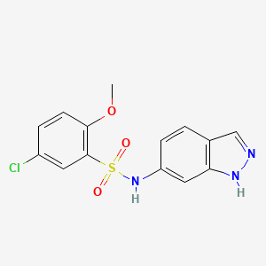 molecular formula C14H12ClN3O3S B14945557 5-chloro-N-(1H-indazol-6-yl)-2-methoxybenzenesulfonamide 