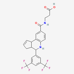 3-[({4-[3,5-Bis(trifluoromethyl)phenyl]-3A,4,5,9B-tetrahydro-3H-cyclopenta[C]quinolin-8-YL}carbonyl)amino]propanoic acid