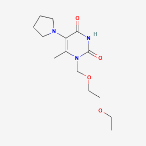 2,4(1H,3H)-Pyrimidinedione, 1-[(2-ethoxyethoxy)methyl]-6-methyl-5-(1-pyrrolidinyl)-