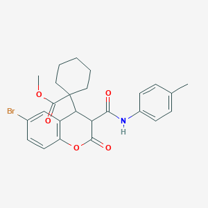 molecular formula C25H26BrNO5 B14945569 methyl 1-{6-bromo-3-[(4-methylphenyl)carbamoyl]-2-oxo-3,4-dihydro-2H-chromen-4-yl}cyclohexanecarboxylate 