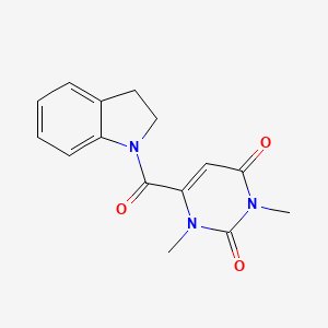 molecular formula C15H15N3O3 B14945574 6-(2,3-dihydro-1H-indol-1-ylcarbonyl)-1,3-dimethylpyrimidine-2,4(1H,3H)-dione 