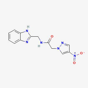 N-(1H-benzimidazol-2-ylmethyl)-2-(4-nitro-1H-pyrazol-1-yl)acetamide