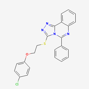 molecular formula C23H17ClN4OS B14945619 3-{[2-(4-Chlorophenoxy)ethyl]sulfanyl}-5-phenyl[1,2,4]triazolo[4,3-c]quinazoline 