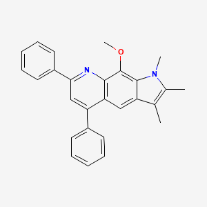 molecular formula C27H24N2O B14945624 9-methoxy-1,2,3-trimethyl-5,7-diphenyl-1H-pyrrolo[3,2-g]quinoline 