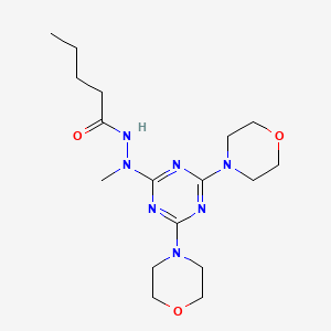 molecular formula C17H29N7O3 B14945631 N'-[4,6-di(morpholin-4-yl)-1,3,5-triazin-2-yl]-N'-methylpentanehydrazide 