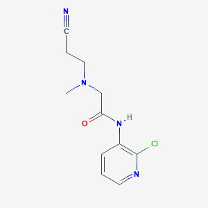 molecular formula C11H13ClN4O B14945632 N-(2-Chloropyridin-3-YL)-2-[(2-cyanoethyl)(methyl)amino]acetamide 