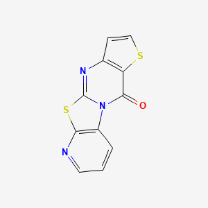 molecular formula C11H5N3OS2 B14945635 8,14-dithia-1,6,10-triazatetracyclo[7.7.0.02,7.011,15]hexadeca-2(7),3,5,9,11(15),12-hexaen-16-one 